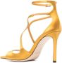 Jimmy Choo Azia 95mm metallic-effect sandals Gold - Thumbnail 3