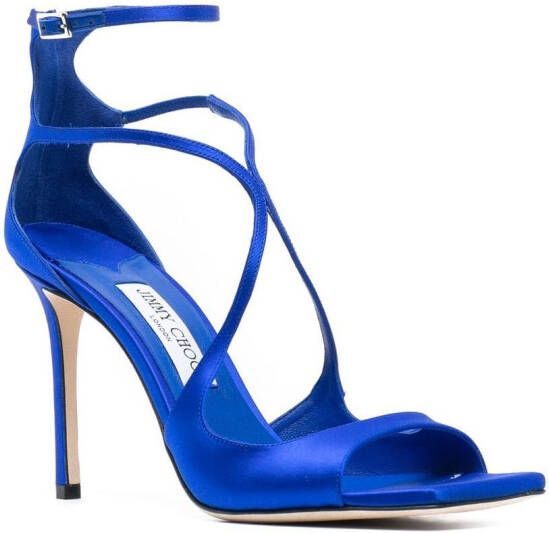 Jimmy Choo Azia 95mm satin sandals Blue