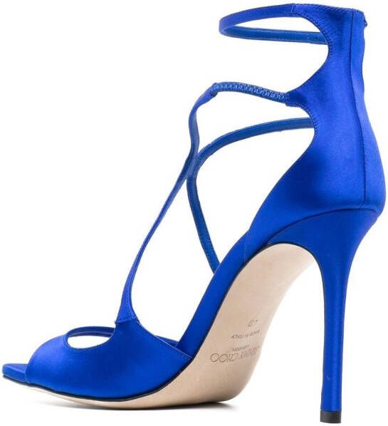 Jimmy Choo Azia 95mm satin sandals Blue