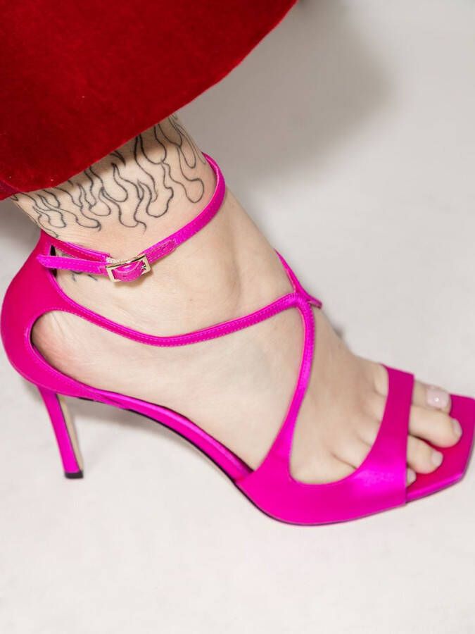 Jimmy Choo Azia 95mm satin sandals Pink