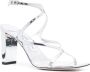 Jimmy Choo Azie 85mm leather sandals Silver - Thumbnail 2