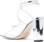 Jimmy Choo Azie 85mm leather sandals Silver - Thumbnail 3