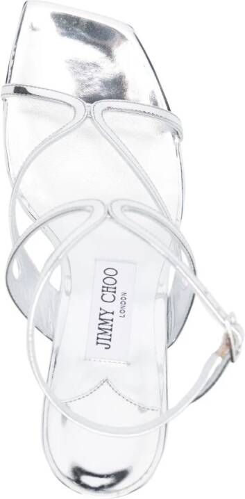 Jimmy Choo Azie 85mm leather sandals Silver