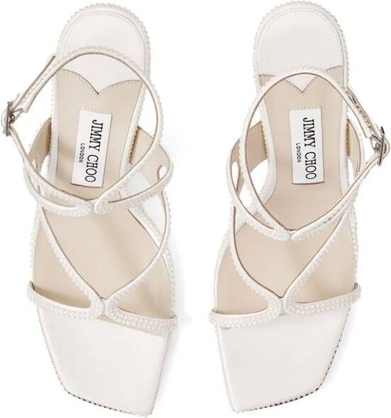 Jimmy Choo Azie 85mm leather sandals White