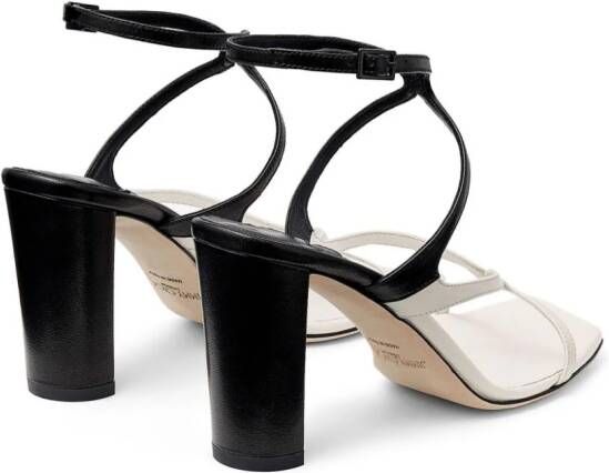 Jimmy Choo Azie 85mm two-tone sandals Black