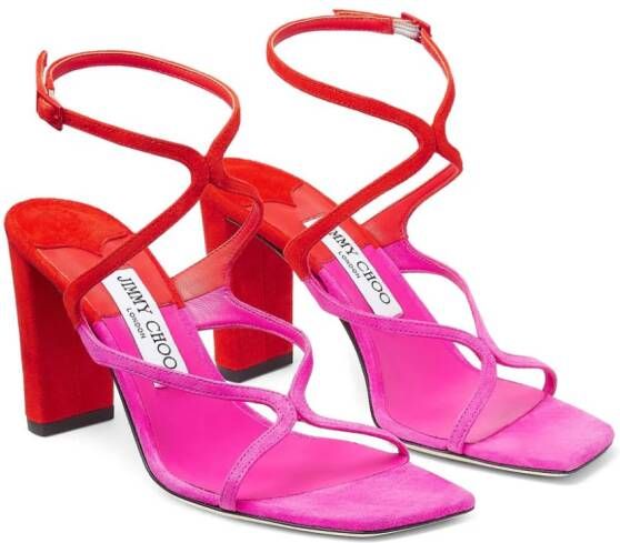 Jimmy Choo Azie 85mm two-tone sandals Pink