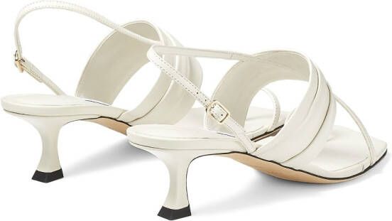 Jimmy Choo Beziers 50mm leather sandals White