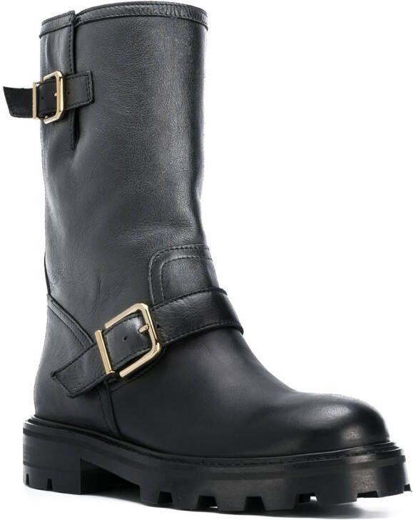Jimmy Choo Biker II calf-length boots Black