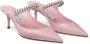 Jimmy Choo Bing 100mm crystal-embellished leather mules Pink - Thumbnail 2