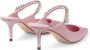 Jimmy Choo Bing 100mm crystal-embellished leather mules Pink - Thumbnail 3