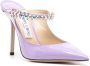 Jimmy Choo Bing 100mm crystal-embellished mules Purple - Thumbnail 2