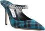 Jimmy Choo Bing 100mm tartan mules Blue - Thumbnail 2