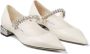Jimmy Choo Bing crystal-strap ballerina shoes White - Thumbnail 2