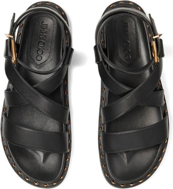 Jimmy Choo Blaise leather sandals Black