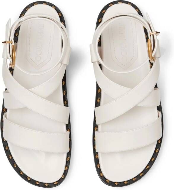 Jimmy Choo Blaise leather sandals White