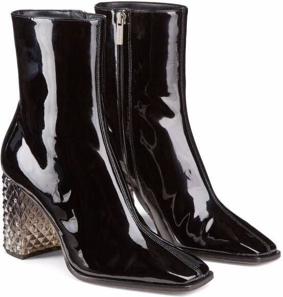 Jimmy Choo Bryelle 85mm patent leather boots Black