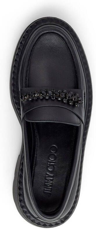 Jimmy Choo Bryer crystal-embellished loafers Black