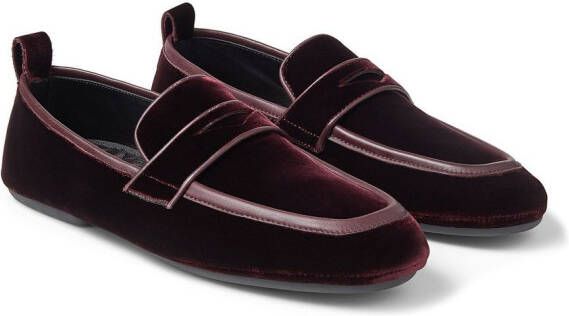 Jimmy Choo Buxton suede loafers Red