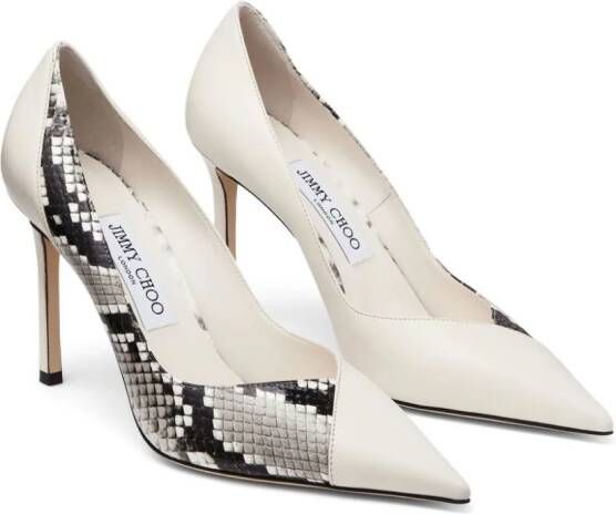 Jimmy Choo Cass 95mm leather pumps White