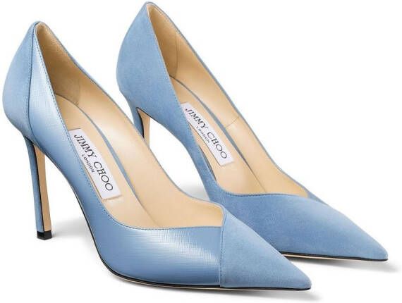 Jimmy Choo Cass 95mm pointed-toe pumps Blue