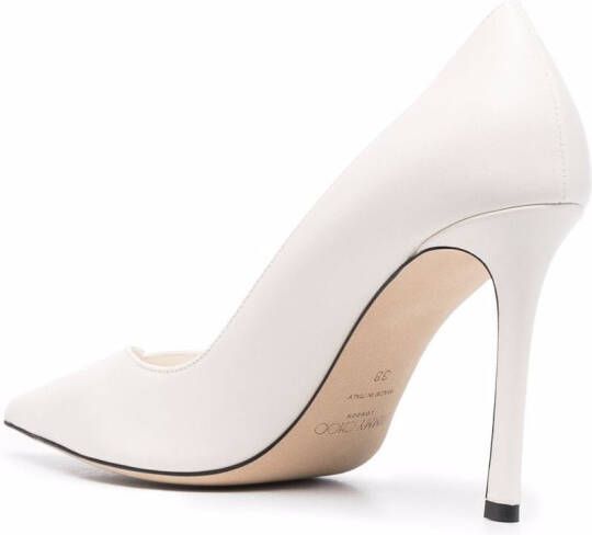 Jimmy Choo Cass leather pumps White