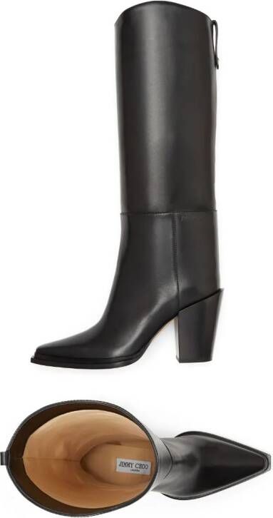 Jimmy Choo Cece 80mm pointed-toe boots Black