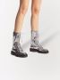 Jimmy Choo Cora embossed-logo lace-up boots Silver - Thumbnail 4