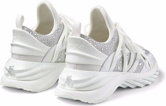 Jimmy Choo Cosmos crystal-embellished sneakers White