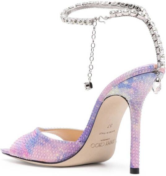 Jimmy Choo crystal-embellished 110mm stiletto sandals Pink