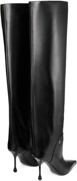 Jimmy Choo Cycas 95mm knee-high leather boots Black