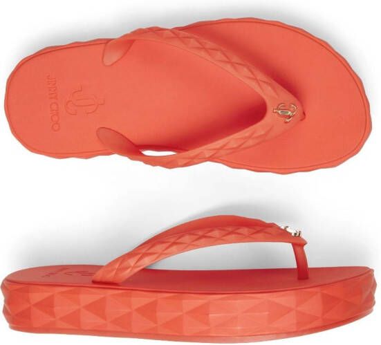 Jimmy Choo Diamond flip-flops Orange