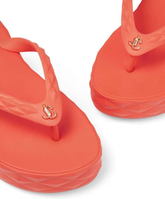 Jimmy Choo Diamond flip-flops Orange