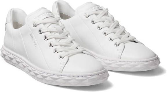 Jimmy Choo Diamond Light leather sneakers White