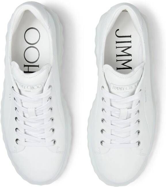 Jimmy Choo Diamond Light Maxi leather sneakers White