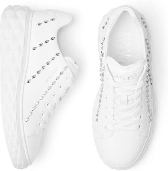 Jimmy Choo Diamond Light stud-embellished sneakers White