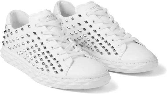 Jimmy Choo Diamond Light studded sneakers White