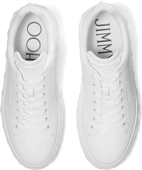 Jimmy Choo Diamond Maxi leather sneakers White