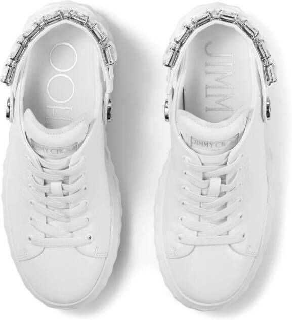 Jimmy Choo Diamond Maxi Sling slippers White