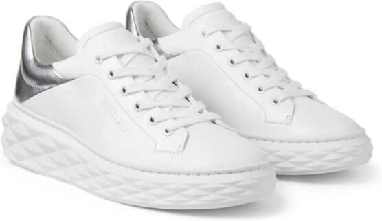 Jimmy Choo Diamond Maxi F II leather sneakers White