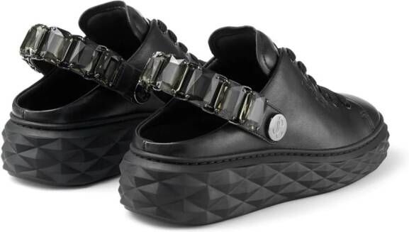 Jimmy Choo Diamond Sling leather sneakers Black