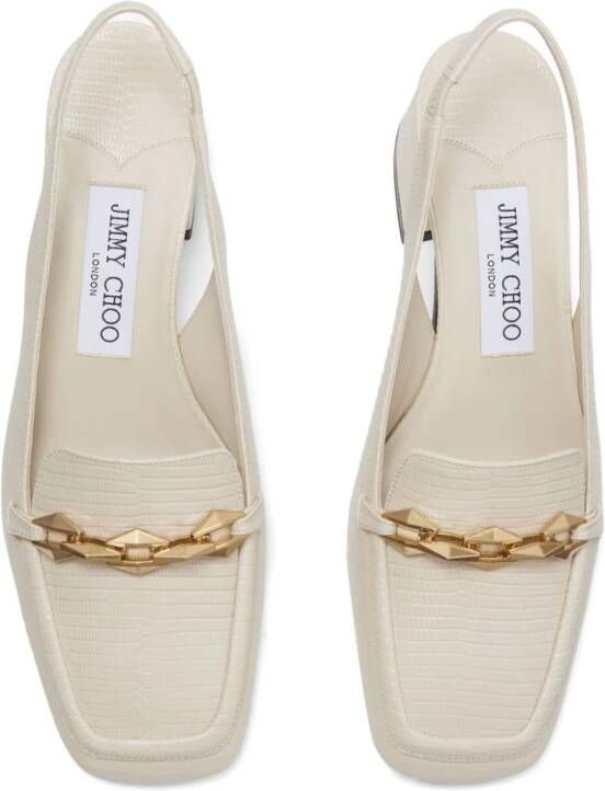 Jimmy Choo Diamond Tilda 45mm slingback pumps Neutrals