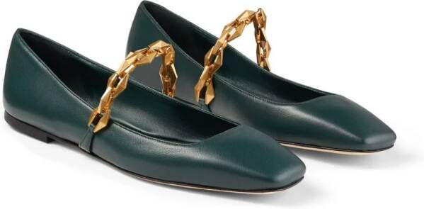 Jimmy Choo Diamond Tilda ballerina shoes Green