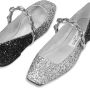 Jimmy Choo Diamond Tilda glitter ballerina shoes Silver - Thumbnail 5