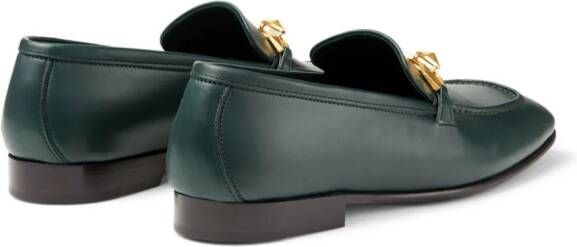 Jimmy Choo Diamond Tilda leather loafers Green