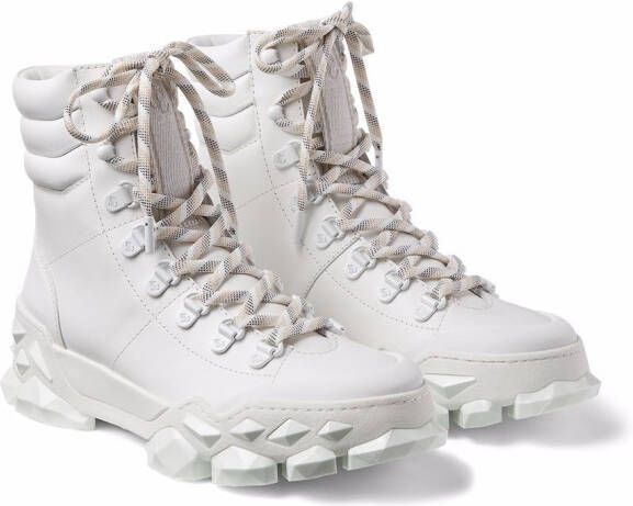 Jimmy Choo Diamond x Hike F leather hiking boots White