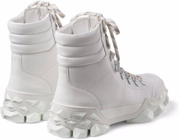 Jimmy Choo Diamond x Hike F leather hiking boots White