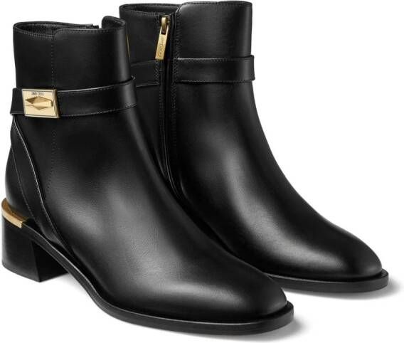 Jimmy Choo Diantha 45mm leather ankle boots Black