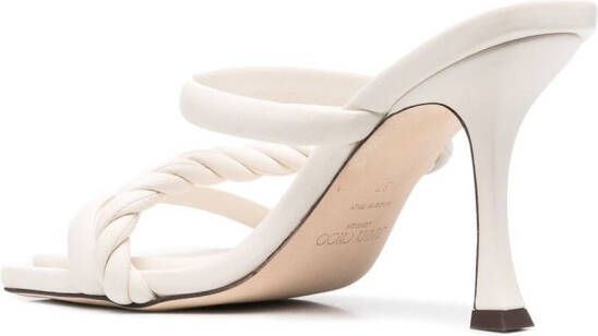 Jimmy Choo Diosa 90mm leather mules Neutrals