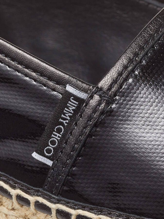 Jimmy Choo Egon leather espadrilles Black