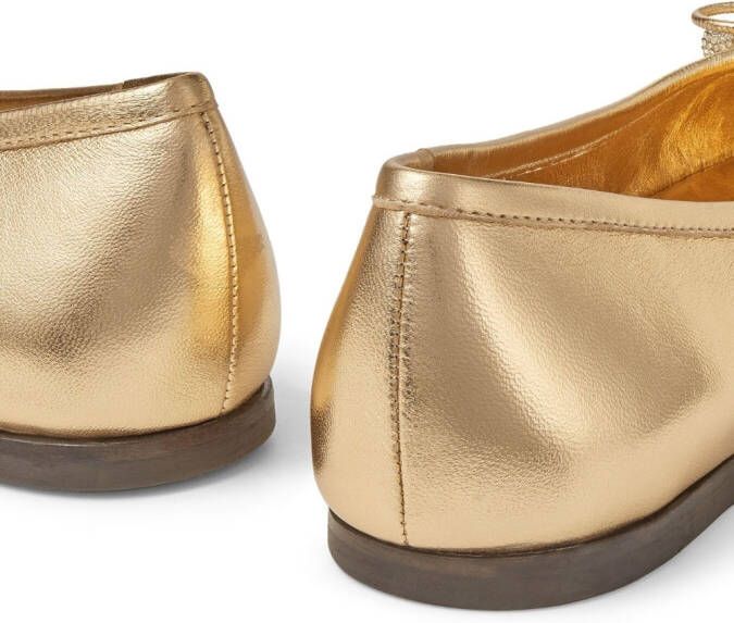 Jimmy Choo Elme ballerina shoes Gold